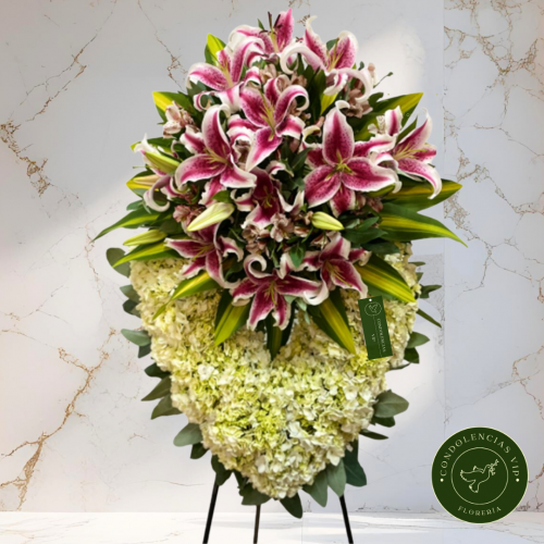 CORONA DE LILIUM FUCSIA